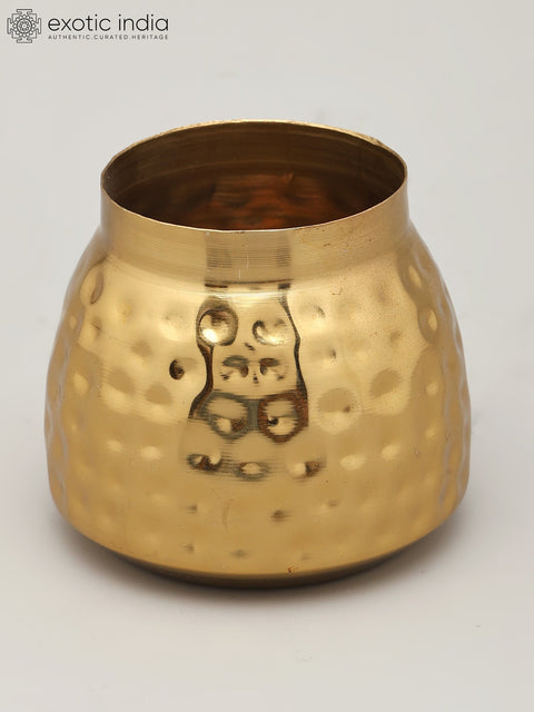 4" Small Designer Kitchen Jar/Container | Brass Item