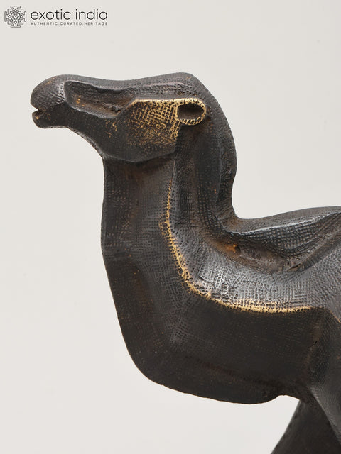 9" Stylized Brass Camel | Table Decor