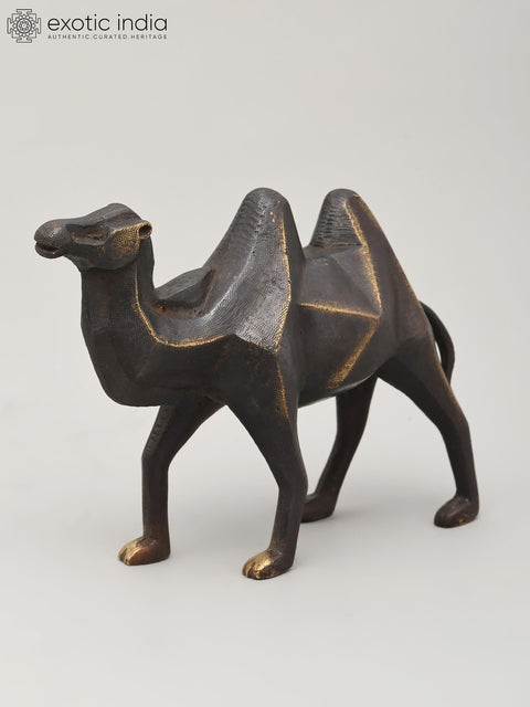 9" Stylized Brass Camel | Table Decor