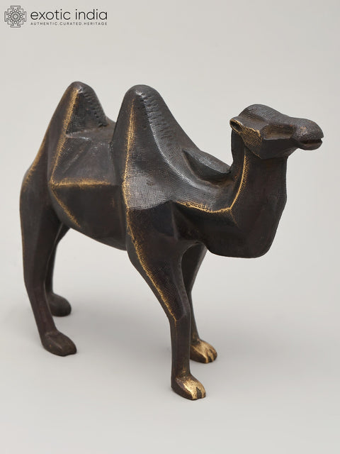 9" Stylized Brass Camel | Table Decor