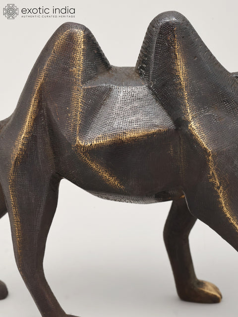 9" Stylized Brass Camel | Table Decor