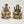 5" Small Superfine Pair of Lakshmi Ganesha Seated on Lotus | Brass Statues