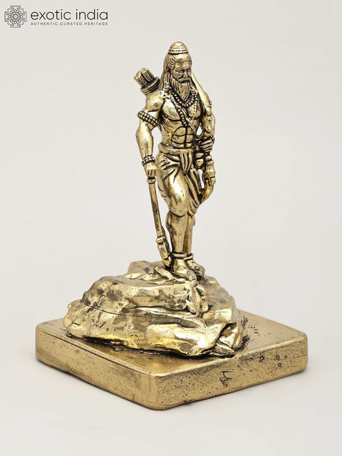 4" Small Superfine Lord Parashurama - Sixth Incarnation of Lord Vishnu | Brass Statue