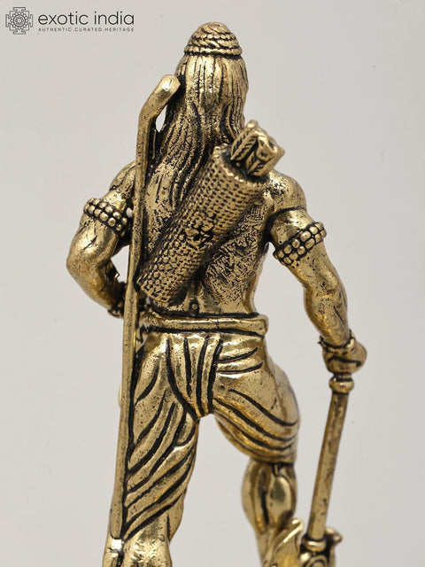 4" Small Superfine Lord Parashurama - Sixth Incarnation of Lord Vishnu | Brass Statue