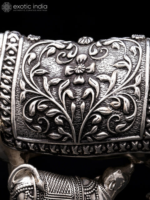 8" Superfine Cow and Calf | Silver Plated Brass Statue