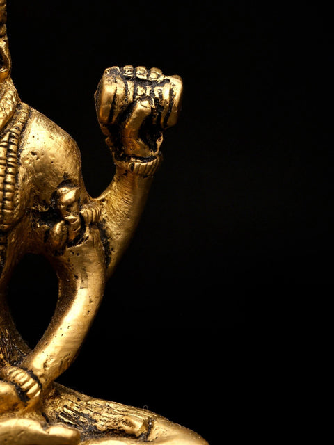 3" Small Four Armed Lord Shiva | Brass Statue