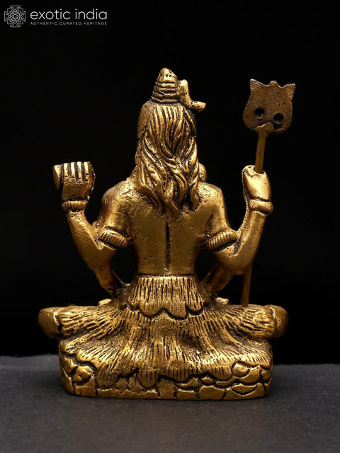 3" Small Four Armed Lord Shiva | Brass Statue