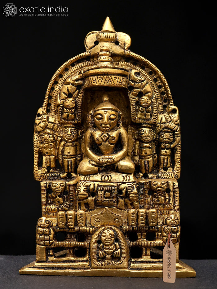 5" Small Handmade Brass Jain Temple Idol