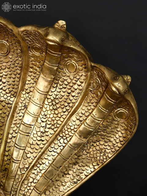 52" Large Idol of Divine Patanjali with Sheshnag – Symbol of Yoga, Knowledge & Serenity | Brass Sculpture