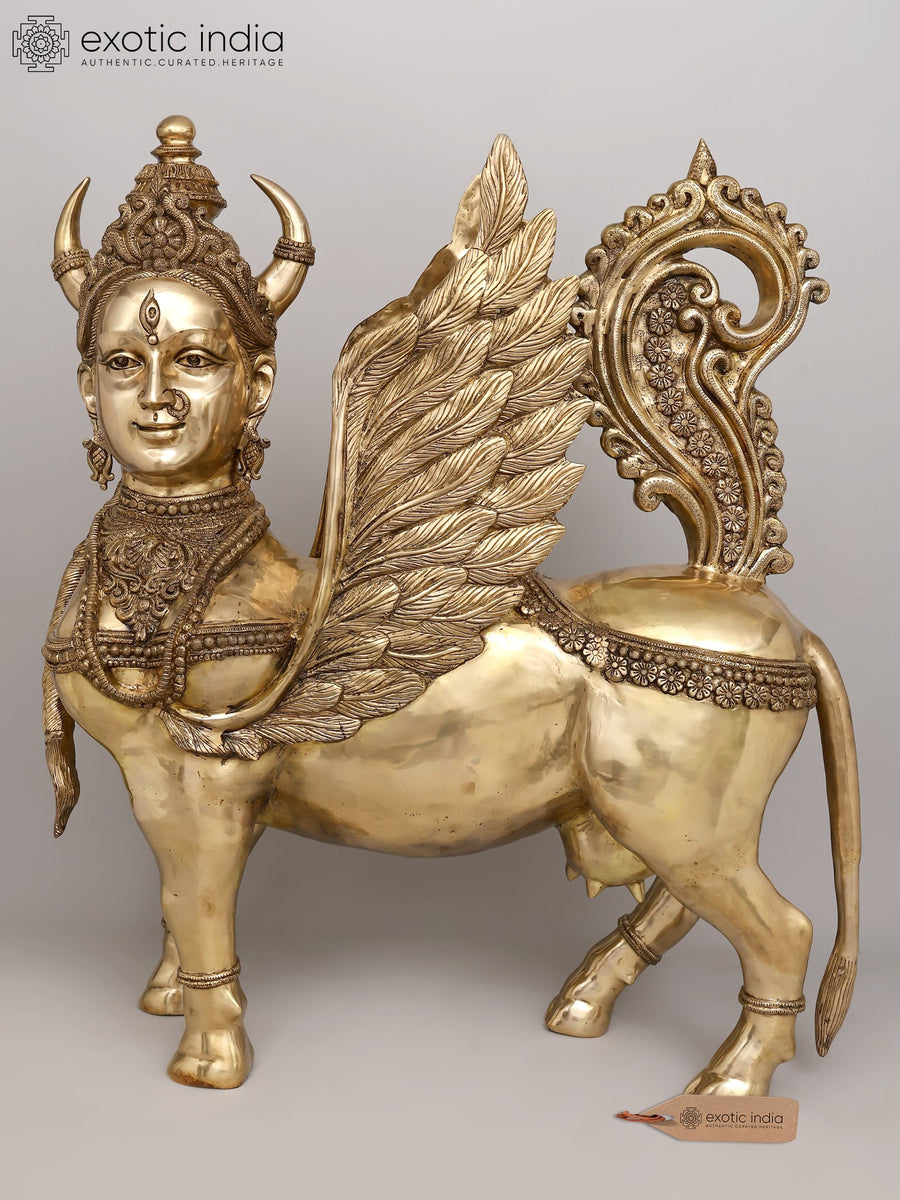 Goddess Kamdhenu Handmade Brass Idol for Pooja