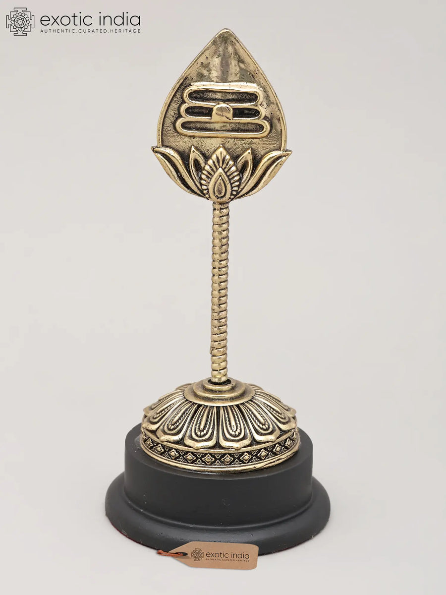 Superfine Brass Vel of Murugan Statue with Wood Base