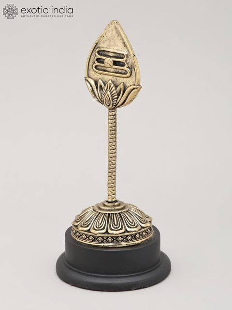 Superfine Vel of Murugan with Wood Base | Brass Statue | Made in India