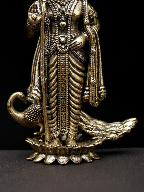 3" Small Superfine Karttikeya (Murugan) | Brass Statue