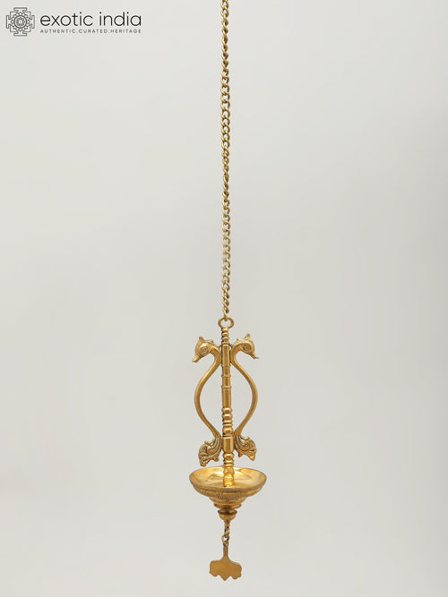 Designer Brass Hanging Lamp Handmade