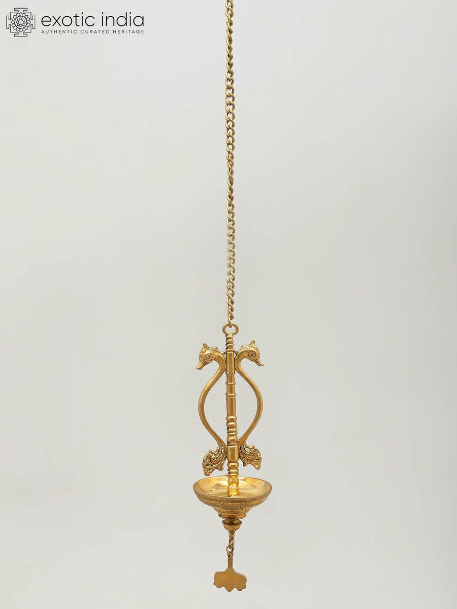 Designer Brass Hanging Lamp Handmade