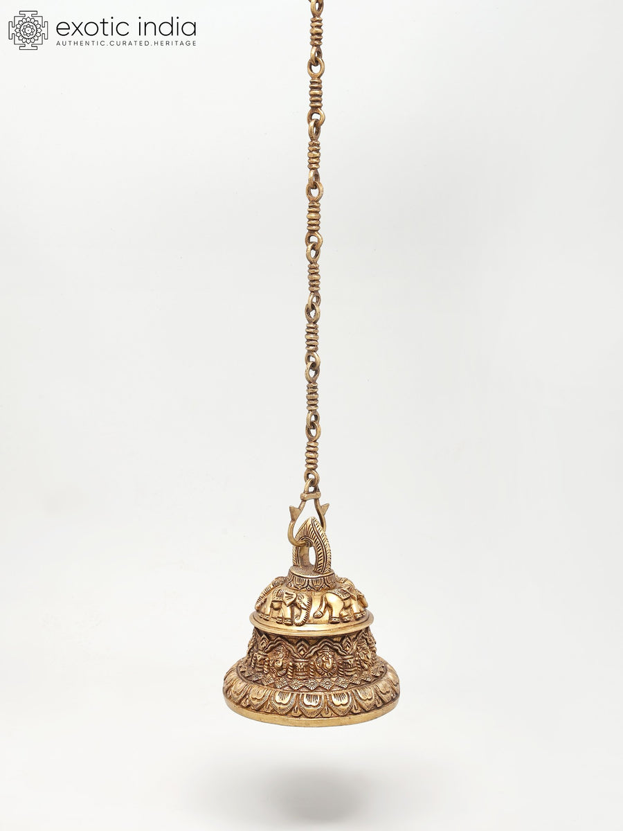 Brass Hanging Temple Bell for Pooja Ritual