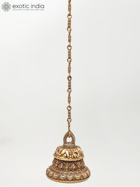 Hanging Temple Bell in Brass | Ritual Item | Made In India