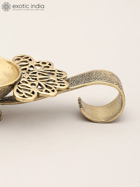 4" Small Superfine Handheld Brass Diya | Puja Item