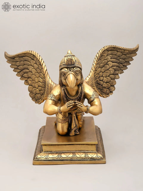 16" Garuda Dev - Vahana of Lord Vishnu | Brass Statue