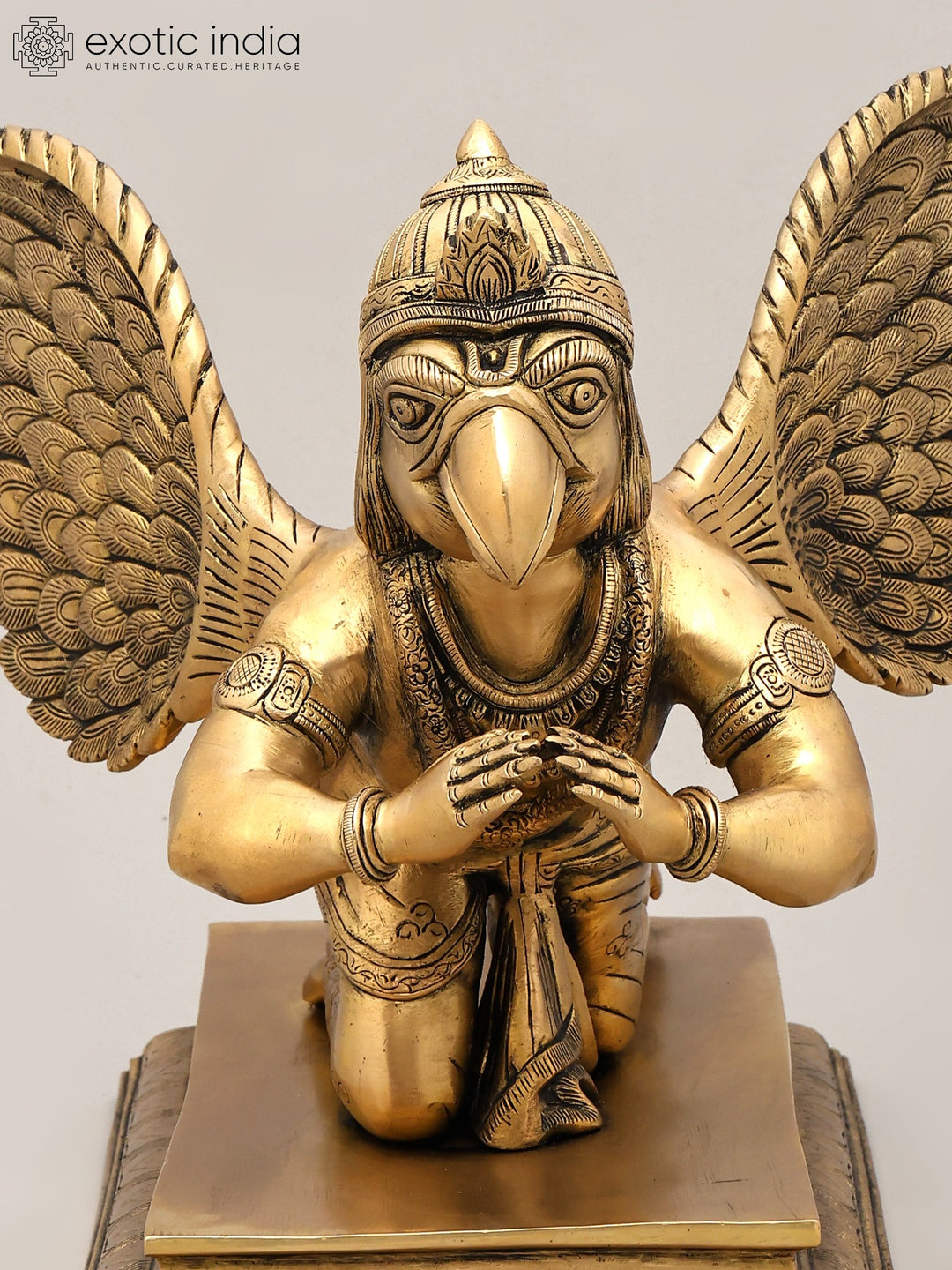 16 Inch Garuda Dev Brass Statue Vahana Of Vishnu – Exotic India Art