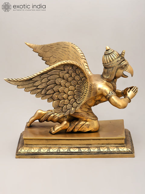 16" Garuda Dev - Vahana of Lord Vishnu | Brass Statue