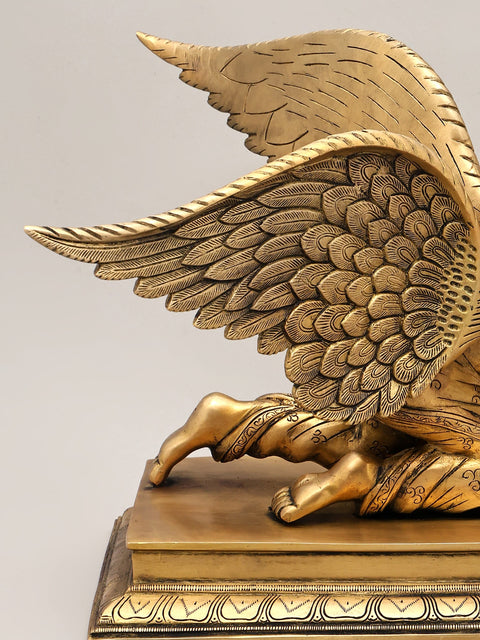 16" Garuda Dev - Vahana of Lord Vishnu | Brass Statue