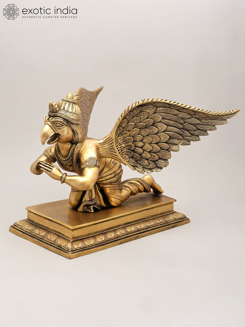 16" Garuda Dev - Vahana of Lord Vishnu | Brass Statue