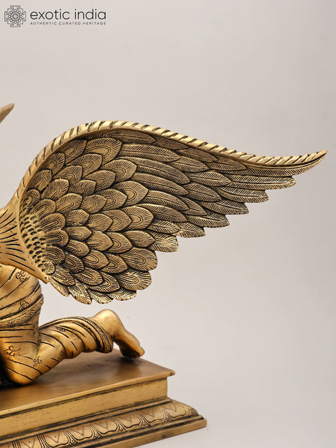 16" Garuda Dev - Vahana of Lord Vishnu | Brass Statue
