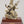 5" Small Superfine Four Armed Goddess Saraswati Playing Veena with Wood Base | Brass Statue