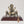 9" Superfine Four Armed Goddess Dhanalakshmi Seated on Asana with Wood Base | Brass Idol