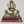 5" Small Superfine Lord Ganesha Seated on Ornate Throne with Wood Base | Brass Idol