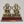 5" Small Superfine Goddess Lakshmi and Lord Ganesha Seated on Lotus with Wood Base | Brass Idol