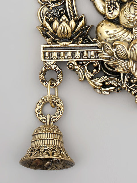 6" Small Superfine Lord Ganesha Wall Hanging Statue with Bells