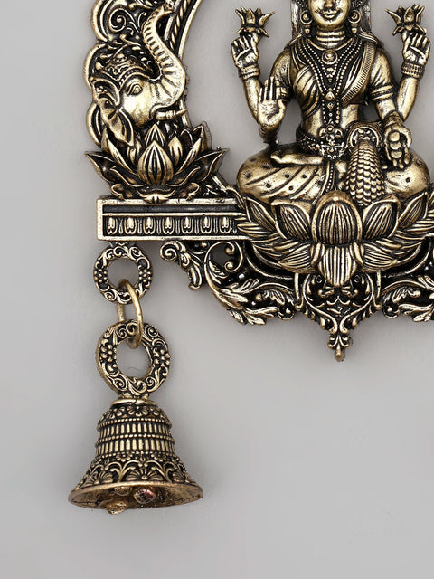 6" Small Superfine Goddess Gajalakshmi Wall Hanging Statue with Bells