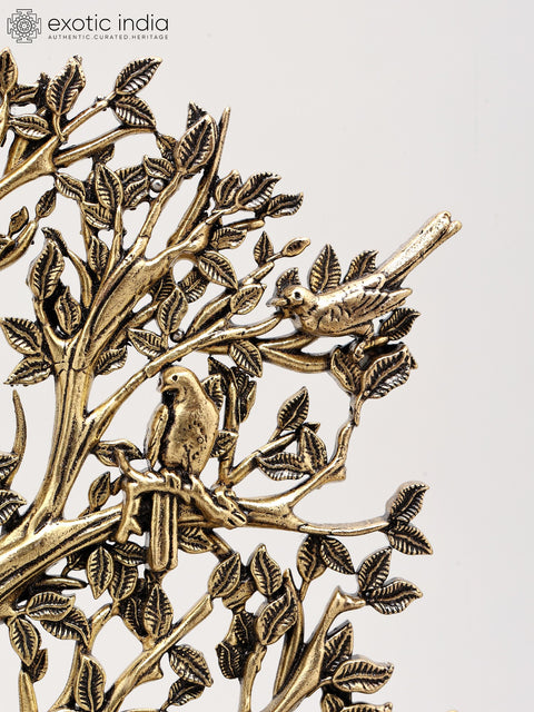 7" Superfine Tree of Life with Wood Base for Home | Brass Statue