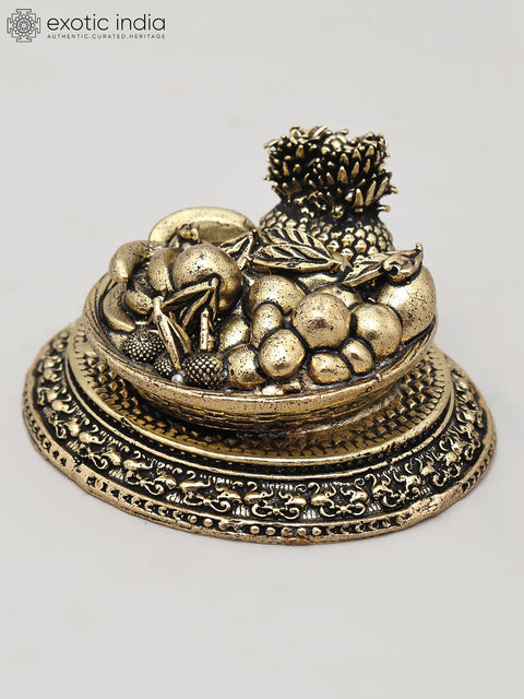 3" Small Superfine Fruit Basket with Carving Base | Home Decor Item | Made in India