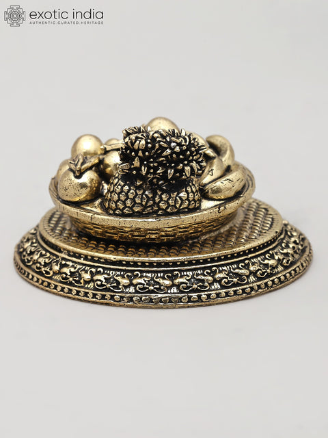 3" Small Superfine Fruit Basket with Carving Base | Home Decor Item | Made in India