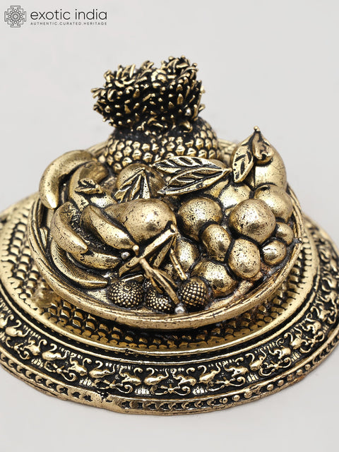 3" Small Superfine Fruit Basket with Carving Base | Home Decor Item | Made in India