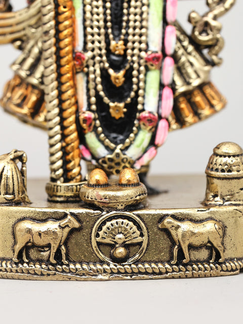 4" Small Shrinathji - The Divine Form of Lord Krishna | Brass Statue