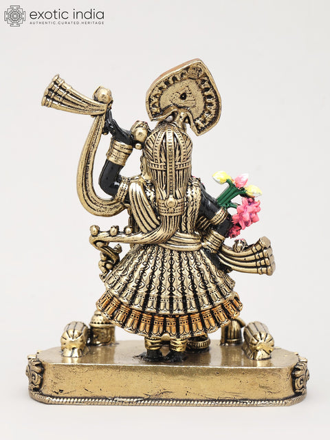 4" Small Shrinathji - The Divine Form of Lord Krishna | Brass Statue