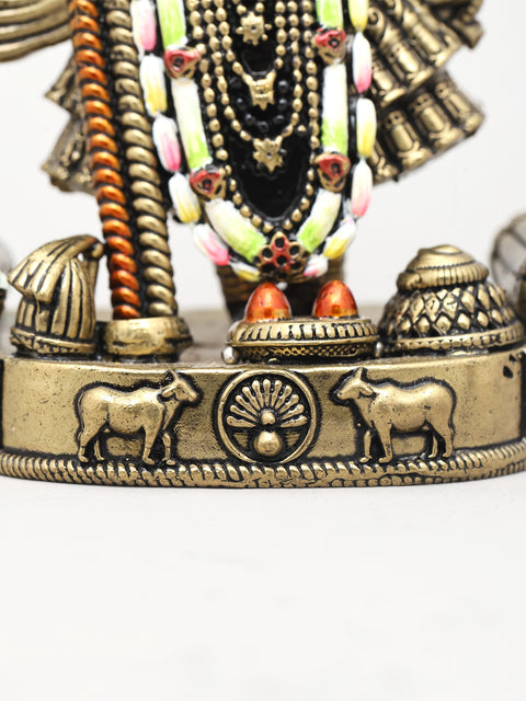 5" Small Blessings of Lord Krishna in Shrinathji Form | Brass Sculpture