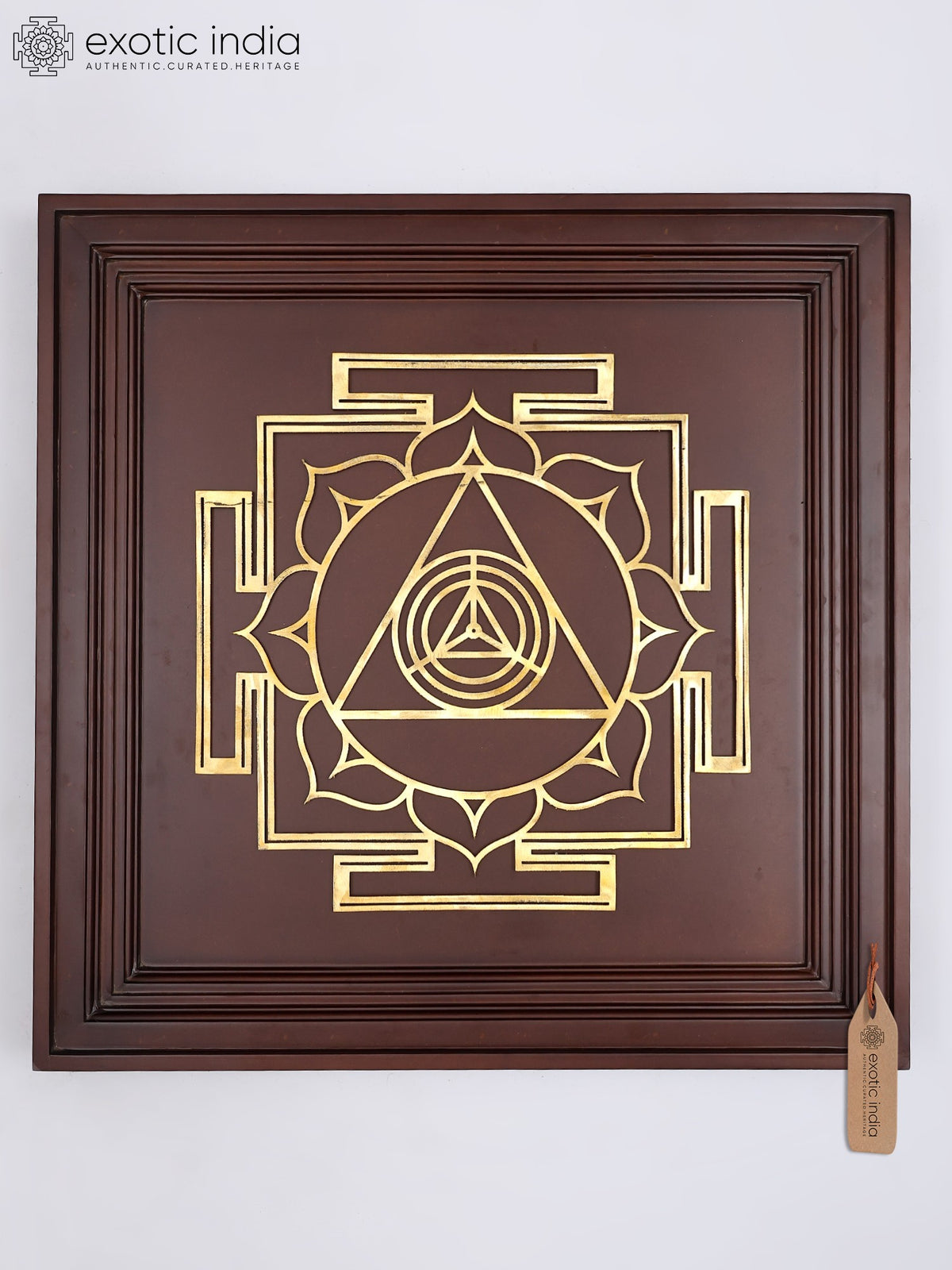 23" Chinnamasta Yantra Brass Wall Hanging for Spiritual Benefits