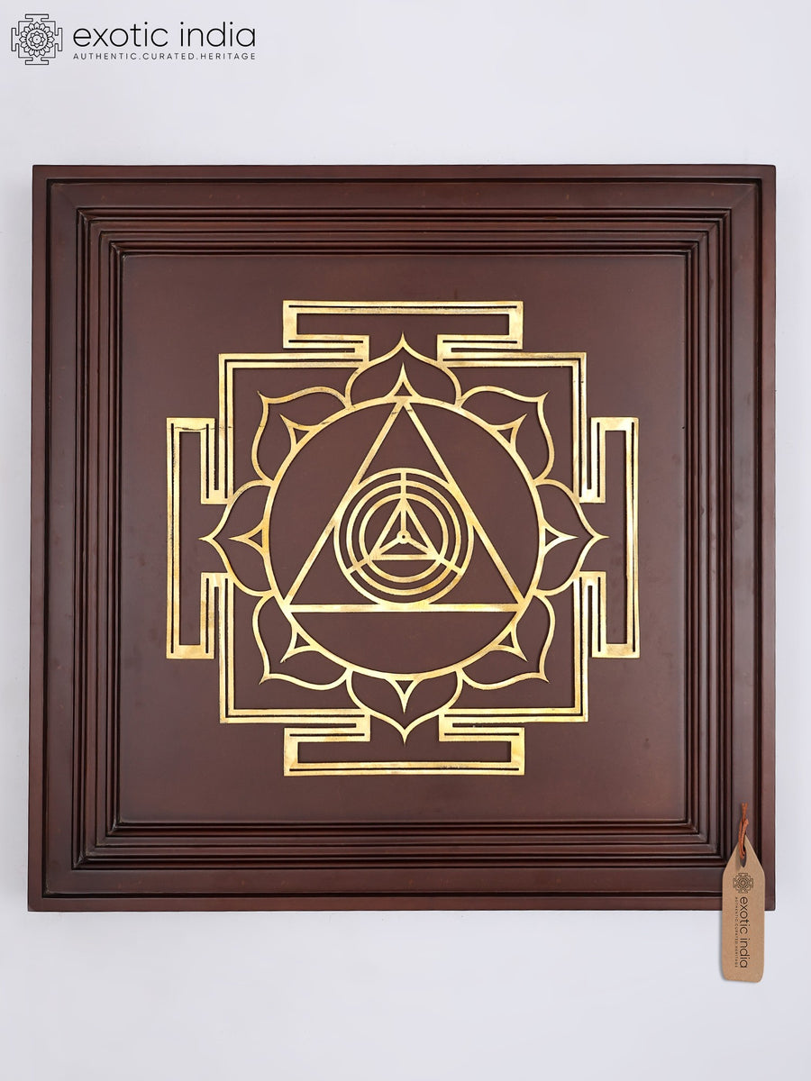 23" Chinnamasta Yantra Brass Wall Hanging for Spiritual Benefits