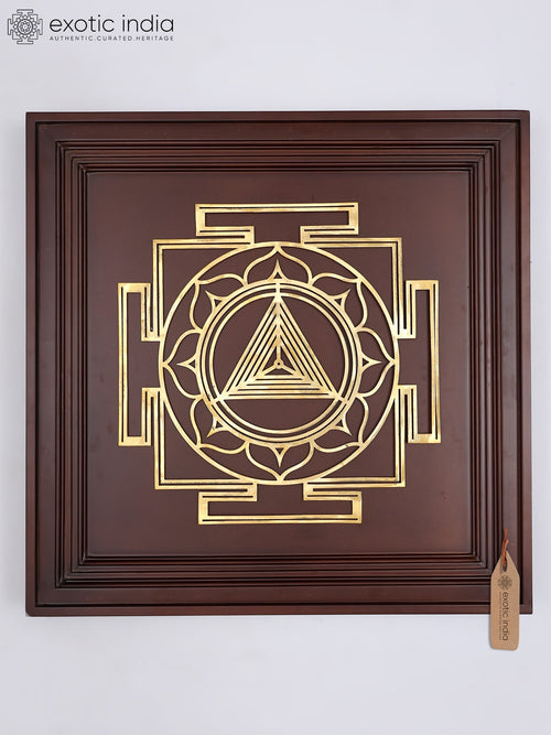 23" Mahakali Yantra Brass Wall Hanging for Protection and Pooja