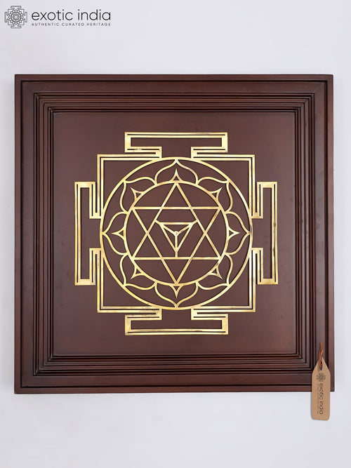 23" Dhumavati Yantra Brass Wall Hanging for Mental Strength and Prosperity