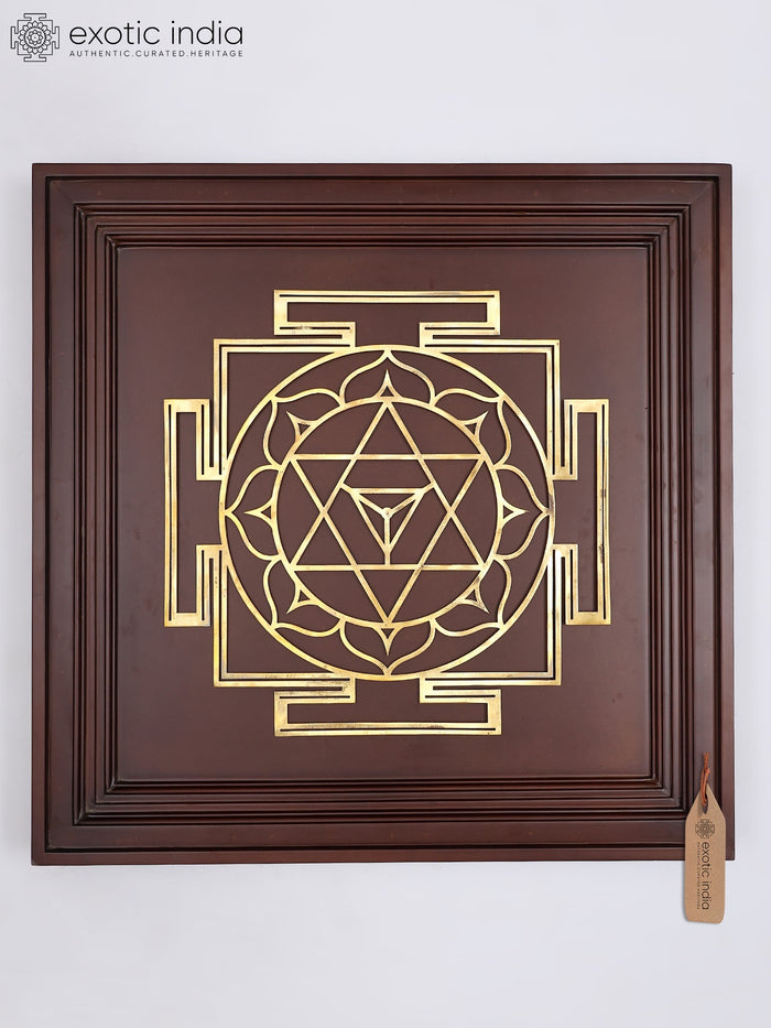 23" Dhumavati Yantra Brass Wall Hanging for Mental Strength and Prosperity