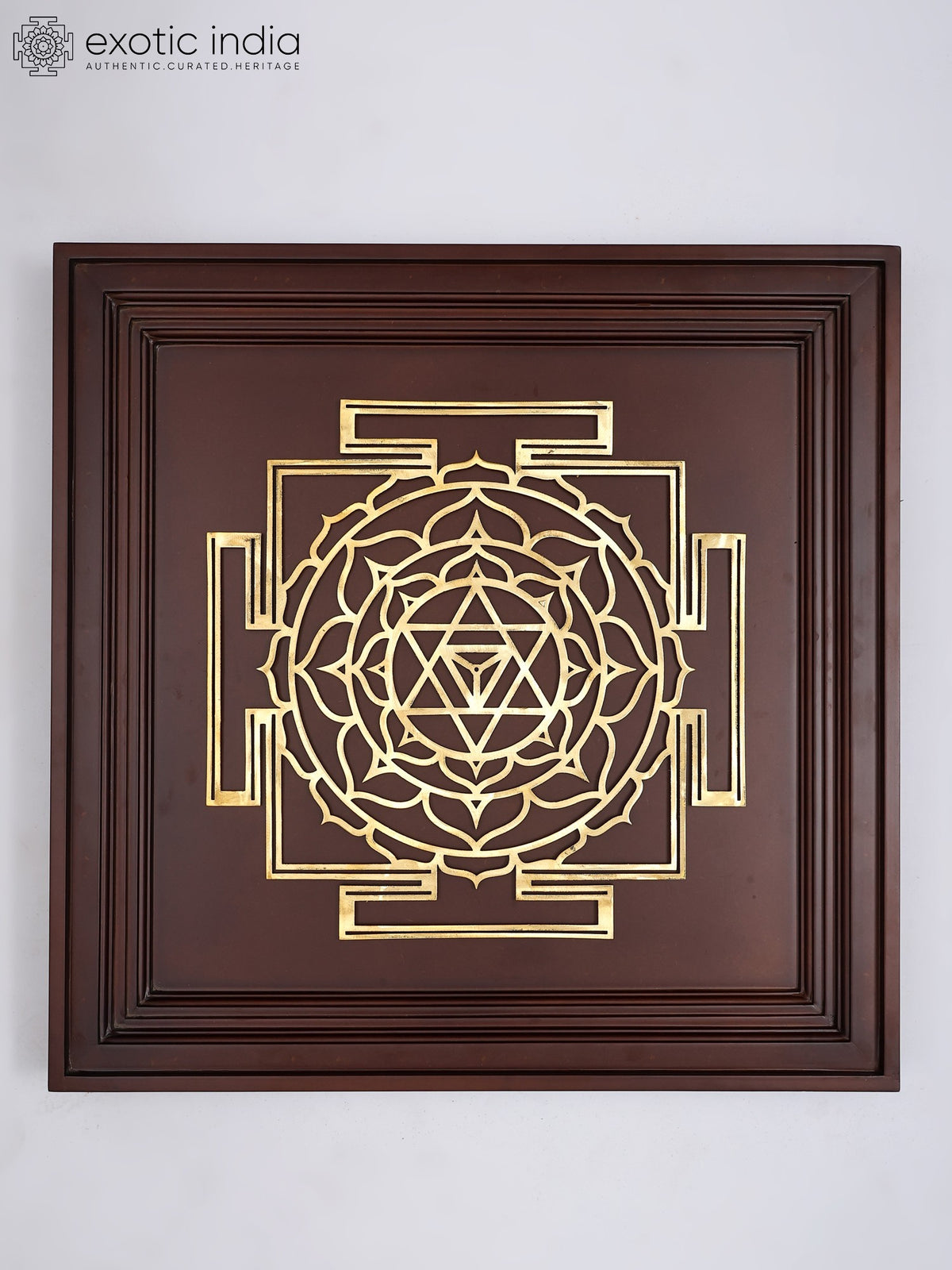 23" Baglamukhi Yantra Brass Wall Hanging for Remove Difficulties