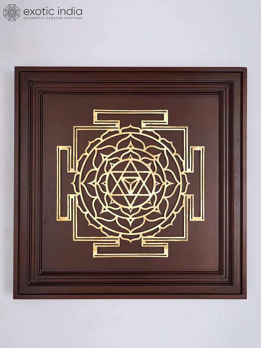 23" Baglamukhi Yantra Brass Wall Hanging for Remove Difficulties