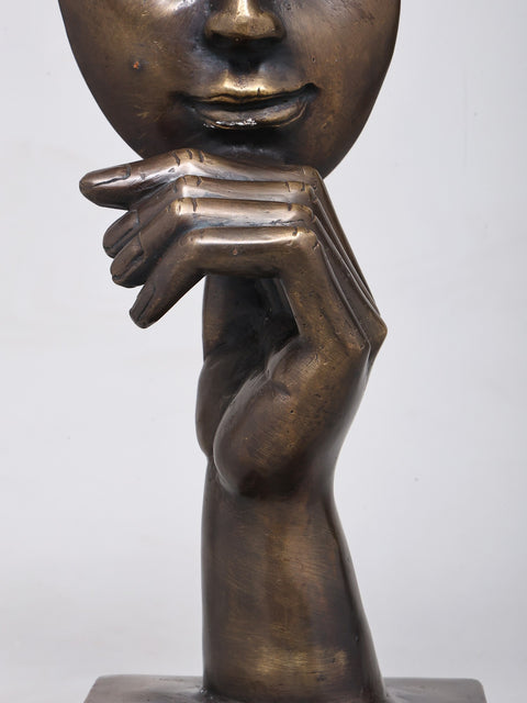 Wings of Her Wisdom | Decorative Modern Art Brass Statue | Home Decor