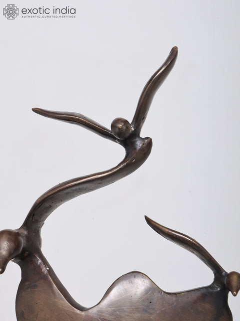 Wings of Her Wisdom | Decorative Modern Art Brass Statue | Home Decor